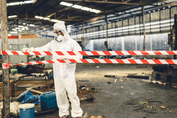 Professional Drug Lab Cleanup technician working in Old Bethpage, NY